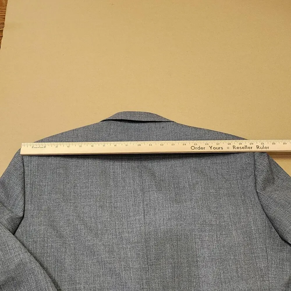Meeting Street Sport Coat Mens 46 Long Gray Wool Two Button Classic Fit Blazer